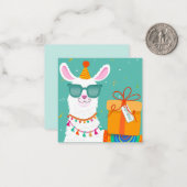 Verjaardagslama Notitiekaartje (Voorkant / Achterkant in situ)