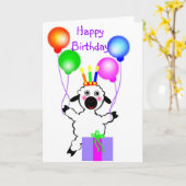 verjaardagslamb kaart (Gele Bloem)