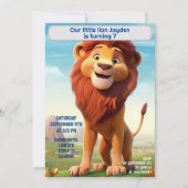 Verjaardagsleeuw Gepersonaliseerde naam Leeftijd K Kaart (Voorkant)