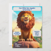 Verjaardagsleeuw Gepersonaliseerde naam Leeftijd K Kaart (Voorkant)