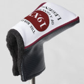 Verjaardagslegende elk jaar golfheadcover (3/4 voorkant)