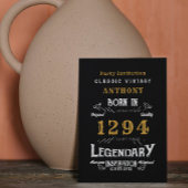 Verjaardagslegende Elk Jaar Zwart Goud Kaart