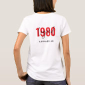 Verjaardagslegende Moderne minimale typografie T-S T-shirt (Achterkant)