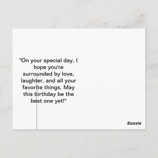 Verjaardagsliefde Briefkaart (Achterkant)