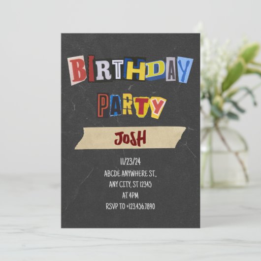  Verjaardagslosgeld brief Kaart (Staand voorkant)