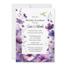 Verjaardagslunch Paarse Hibiscusbloem