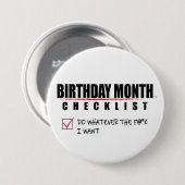 Verjaardagsmaand Checklist Button (Voorkant /achterkant)