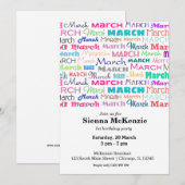 Verjaardagsmaand maart kaart (Voorkant / Achterkant)