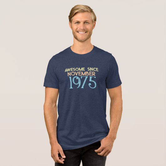 Verjaardagsmaand Shirt - Retro Geweldige sinds de  (Voorkant volledig)