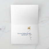 Verjaardagsmadeliefjes in blauwe jeans kaart (Binnen)