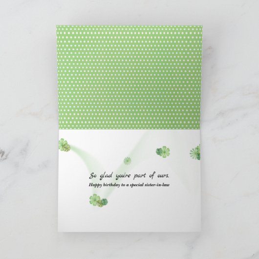 Verjaardagsmadeliefjes op Polka Dots Kaart (Binnen)