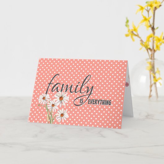 Verjaardagsmadeliefjes op Polka Dots Kaart (Gele Bloem)