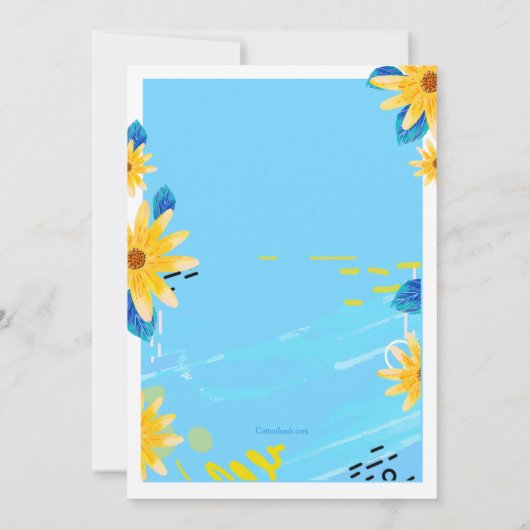 Verjaardagsmadeliefjes Uitnodiging (Achterkant)