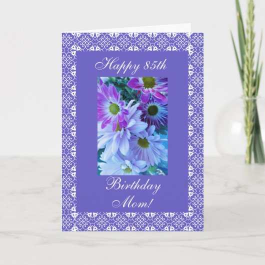 Verjaardagsmadeliefjes van moeder kaart (Voorkant)