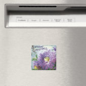 verjaardagsmagneet met bloemen magneet (Insitu (Vaatwasser))
