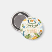 Verjaardagsmagneet met Cute Dinosaur Magneet (Voorkant / Achterkant)