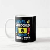 Verjaardagsman Level 6 Ontgrendeld Geweldig 2017 V Koffiemok (Links)