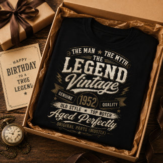 Verjaardagsman mythe legende 74ste verjaardag uit t-shirt