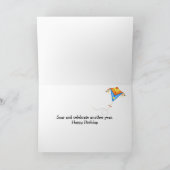 Verjaardagsmeeuw die een vlieger vliegt kaart (Binnen)