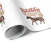 Verjaardagsmeisje 10 Paard Bloem Vector Design_1 Cadeaupapier (Rol Hoek)