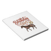 Verjaardagsmeisje 10 Paard Bloem Vector Design_1 Notitieblok (Schuin)
