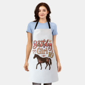 Verjaardagsmeisje 10 Paard Bloem Vector Design_1 Schort (Gedragen)