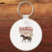 Verjaardagsmeisje 10 Paard Bloem Vector Design_1 Sleutelhanger (Voorkant)