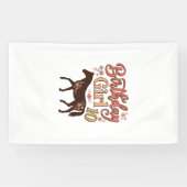 Verjaardagsmeisje 10 Paard Bloem Vector Design_1 Spandoek (Horizontaal)