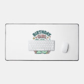 Verjaardagsmeisje 10 Zeeschildpad Vintage Gravure Bureaumat (Keyboard & Muis)