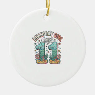 Verjaardagsmeisje 11 Zee Schildpad Oceaan Feest De Keramisch Ornament