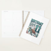 Verjaardagsmeisje 11 Zeeschildpad Vintage Gravure  Planner (Display)