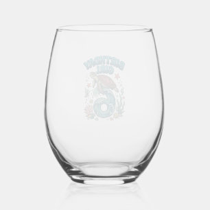 Verjaardagsmeisje 6 Zeeschildpad Vintage Feest Des Wijnglas Zonder Voet