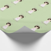 Verjaardagsmeisje aan Gift Table Cadeaupapier (Hoek)