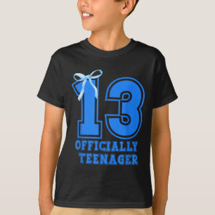 Verjaardagsmeisje Blauwe Coquette Strik 13 Jaar Ou T-shirt