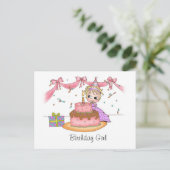 Verjaardagsmeisje - Briefkaarten (Staand voorkant)