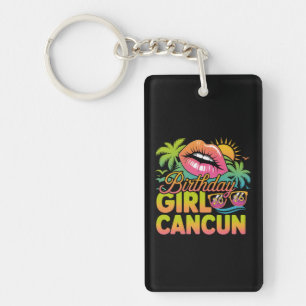 Verjaardagsmeisje Cancun 2026 Tropische Vakantie R Sleutelhanger