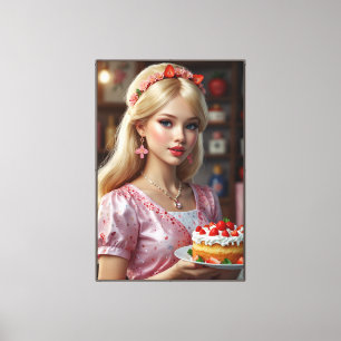 Verjaardagsmeisje Canvasprint Canvas Afdruk