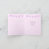 Verjaardagsmeisje gevouwen uitnodiging |Aanpasbare (Binnen)