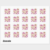 Verjaardagsmeisje Glitter Hart Vierkante Sticker (Vel)
