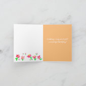 Verjaardagsmeisje huisdier hond bloemen aangepaste feestdagen kaart (Binnen)