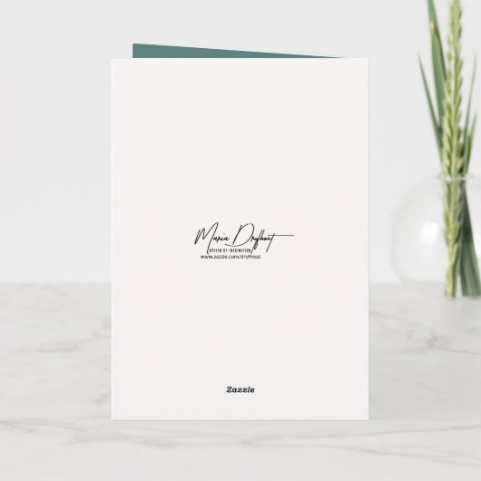 Verjaardagsmeisje in Bossen met een kat Kaart (Achterkant)