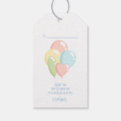 Verjaardagsmeisje in overall roodharige cadeaulabel (Achterkant)
