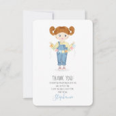 Verjaardagsmeisje in Overall Roodharige Kaart (Voorkant)