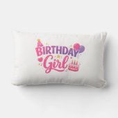Verjaardagsmeisje Kussen Cute Feestje (Achterkant)