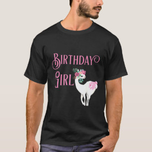 Verjaardagsmeisje Lama Feest Premium T-shirt