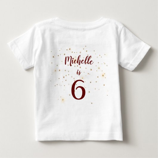 verjaardagsmeisje magisch monogram van unicorn flo (Achterkant)