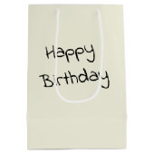 Verjaardagsmeisje met Amerikaanse vlag en kitten Medium Cadeauzakje (Achterkant)