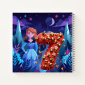 Verjaardagsmeisje op 7 notitieboek (Achterkant)