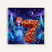 Verjaardagsmeisje op 7 notitieboek (Voorkant)