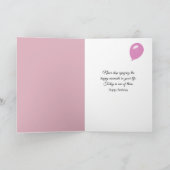 Verjaardagsmeisje op een schommel kaart (Binnen)